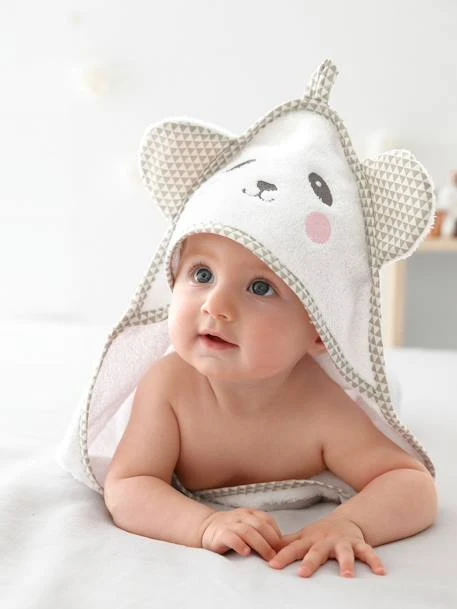 Baby Hooded Bath Cape With Embroidered Animals – Image 3