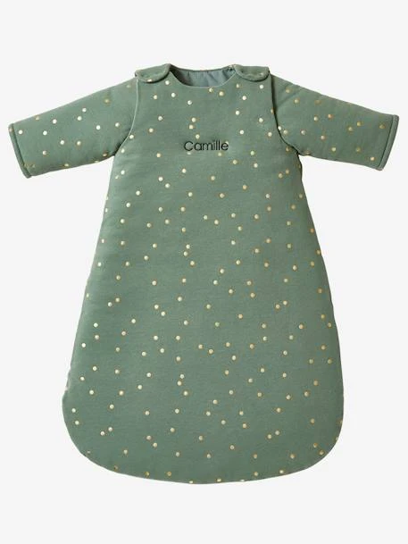 Baby Sleep Bag With Removable Sleeves, Green Forest – Image 3