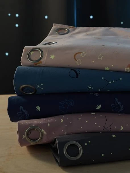 Blackout Curtain With Glow-in-the-Dark Details, Planets – Image 2