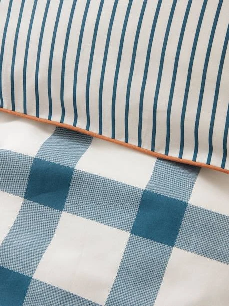 Children's Duvet Cover + Pillowcase Set, Checks – Image 7