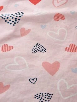 Children's Duvet Cover + Pillowcase Set, Happy Hearts Theme, Basics