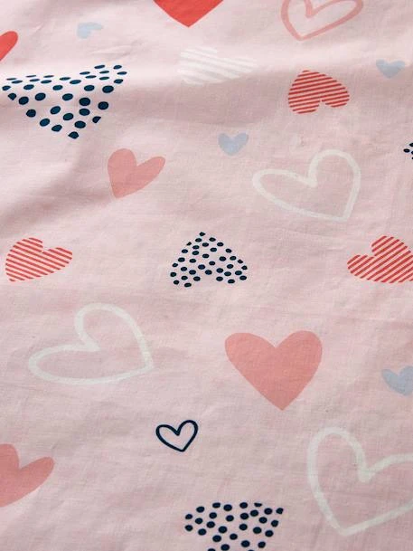 Children's Duvet Cover + Pillowcase Set, Happy Hearts Theme, Basics