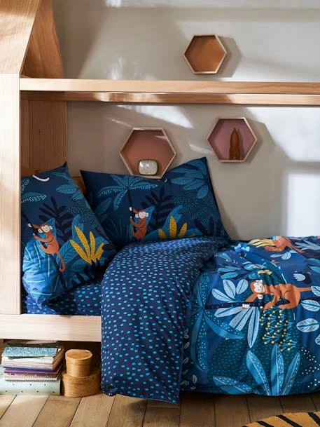 Children's Duvet Cover + Pillowcase Set, JUNGLE NIGHT – Image 5