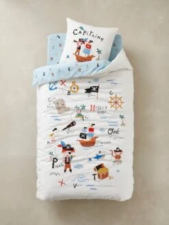 Children's Duvet Cover + Pillowcase Set, P For Pirate Theme 7 Children's Duvet Cover + Pillowcase Set, P For Pirate Theme -Boutique Lilipinso childrens duvet cover pillowcase set p for pirate theme 2