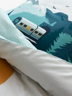 Children's Duvet Cover + Pillowcase Set, Sur Les Rails -Boutique Lilipinso childrens duvet cover pillowcase set sur les rails 7