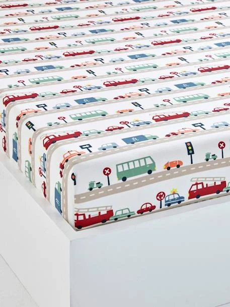 Children's Fitted Sheet, Auto City Theme – Image 4