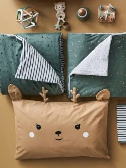 Deer Pillowcase For Babies, Green Forest