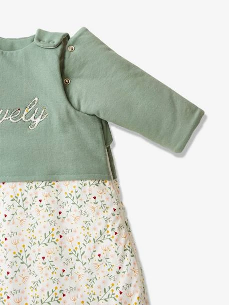 Dual Fabric Baby Sleep Bag With Removable Sleeves, FLEURETTES – Image 5