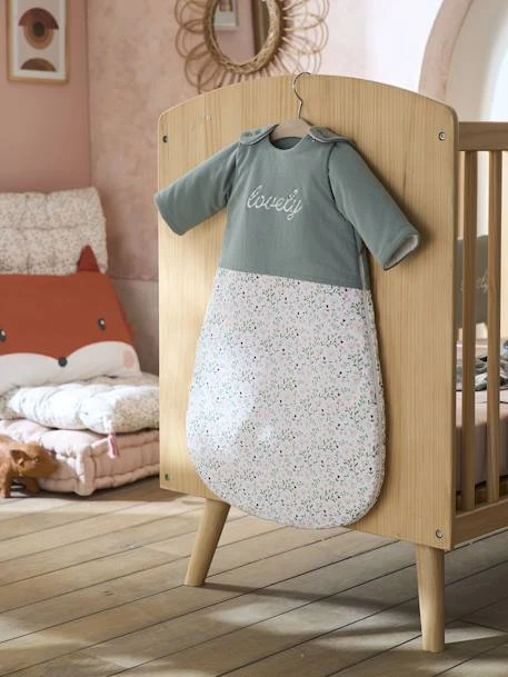 Dual Fabric Baby Sleep Bag With Removable Sleeves, FLEURETTES – Image 8