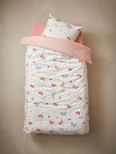 Duvet Cover + Pillowcase Set For Children, Butterflies, Basics – Image 6
