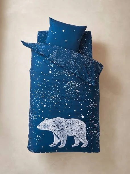 Duvet Cover + Pillowcase Set For Children, Glow-in-the-Dark Details, POLAR BEAR – Image 7