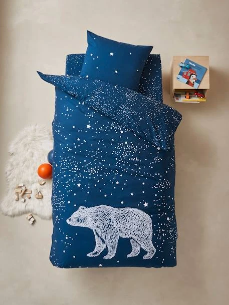 Duvet Cover + Pillowcase Set For Children, Glow-in-the-Dark Details, POLAR BEAR – Image 8
