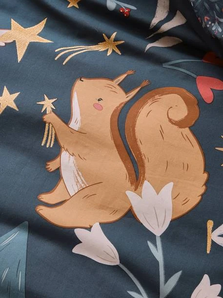 Duvet Cover & Pillowcase Set For Children In Recycled Cotton, Brocéliande – Image 4
