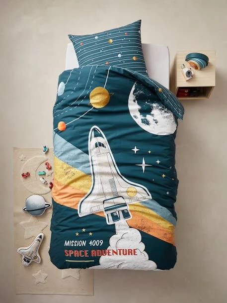 Duvet Cover + Pillowcase Set For Children, SPACE ADVENTURE – Image 2
