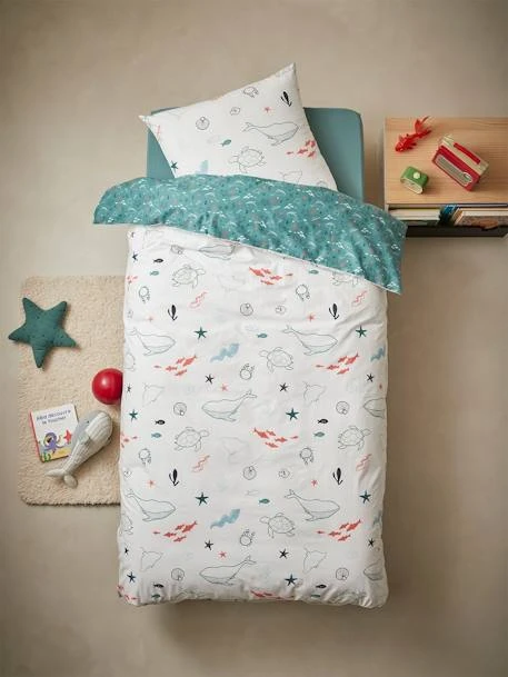 Duvet Cover + Pillowcase Set For Children, Under The Sea, Basics – Image 9