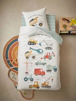 Duvet Cover & Pillowcase Set For Children, Work In Progress 11 Duvet Cover & Pillowcase Set For Children, Work In Progress -Boutique Lilipinso duvet cover pillowcase set for children work in progress 2