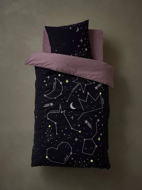 Duvet Cover + Pillowcase Set With Glow-in-the-Dark Details, Miss Constellation – Image 6