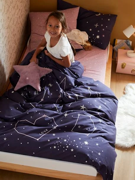 Duvet Cover + Pillowcase Set With Glow-in-the-Dark Details, Miss Constellation – Image 8