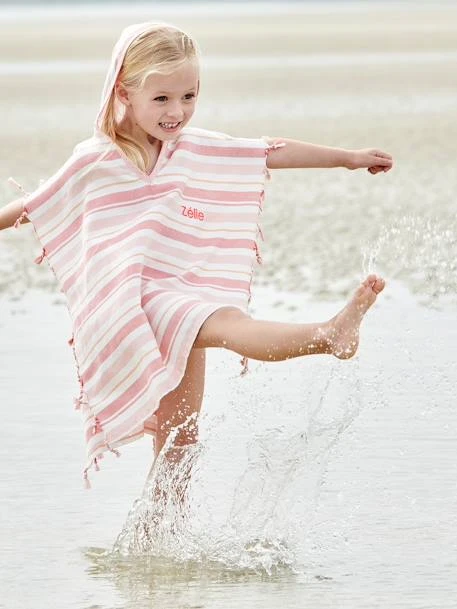 Fouta Striped Poncho For Children 2 Fouta Striped Poncho For Children – Image 2
