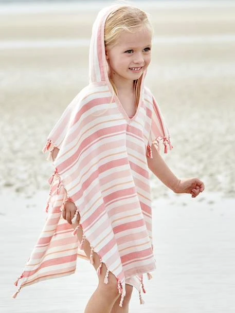 Fouta Striped Poncho For Children 4 Fouta Striped Poncho For Children – Image 4