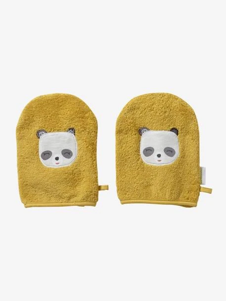 Pack Of 2 Wash Mitts, Panda