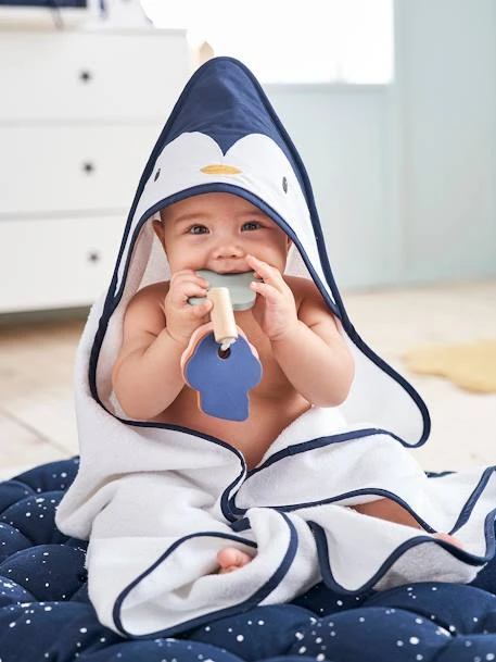 Penguin Bath Cape + Bath Mitt Set – Image 2