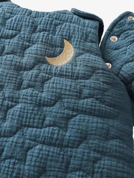 Quilted Baby Sleep Bag With Removable Sleeves In Organic Cotton* Gauze, Dream Nights 2 Quilted Baby Sleep Bag With Removable Sleeves In Organic Cotton* Gauze, Dream Nights – Image 2