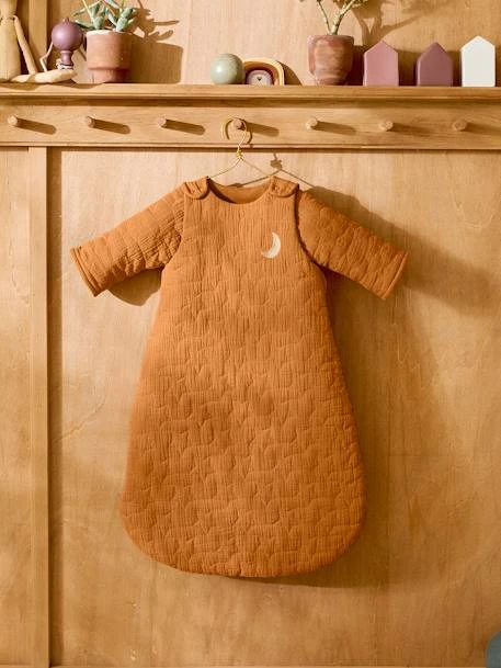 Quilted Baby Sleep Bag With Removable Sleeves In Organic Cotton* Gauze, Dream Nights 7 Quilted Baby Sleep Bag With Removable Sleeves In Organic Cotton* Gauze, Dream Nights – Image 7