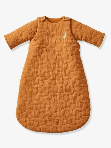Quilted Baby Sleep Bag With Removable Sleeves In Organic Cotton* Gauze, Dream Nights 9 Quilted Baby Sleep Bag With Removable Sleeves In Organic Cotton* Gauze, Dream Nights – Image 9
