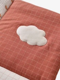 Quilted Play Mat / Playpen Base Mat In Organic* Cotton, Happy Sky