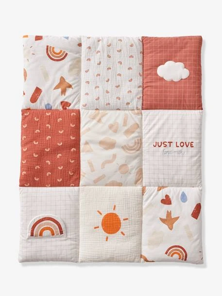 Quilted Play Mat / Playpen Base Mat In Organic* Cotton, Happy Sky – Image 5