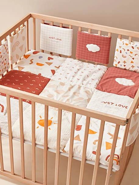 Quilted Play Mat / Playpen Base Mat In Organic* Cotton, Happy Sky – Image 7