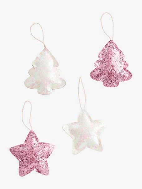 Set Of 4 Christmas Decorations, Glitter – Image 5