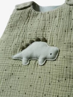 Sleeveless Baby Sleep Bag In Cotton Gauze, Dinosaurus 9 Sleeveless Baby Sleep Bag In Cotton Gauze, Dinosaurus -Boutique Lilipinso sleeveless baby sleep bag in cotton gauze dinosaurus 4