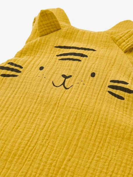 Sleeveless Baby Sleep Bag In Organic* Cotton Gauze, BABY TIGER Theme 2 Sleeveless Baby Sleep Bag In Organic* Cotton Gauze, BABY TIGER Theme – Image 2
