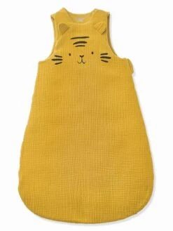 Sleeveless Baby Sleep Bag In Organic* Cotton Gauze, BABY TIGER Theme 6 Sleeveless Baby Sleep Bag In Organic* Cotton Gauze, BABY TIGER Theme -Boutique Lilipinso sleeveless baby sleep bag in organic cotton gauze baby tiger theme 2