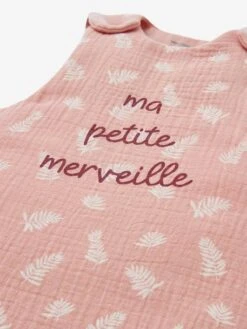Sleeveless Baby Sleep Bag In Organic* Cotton Gauze, Merveille Theme