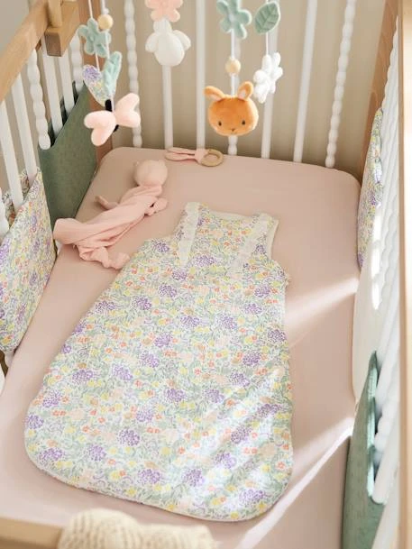 Sleeveless Baby Sleeping Bag In Cotton Gauze, Countryside 2 Sleeveless Baby Sleeping Bag In Cotton Gauze, Countryside – Image 2