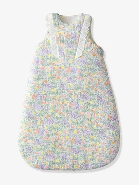 Sleeveless Baby Sleeping Bag In Cotton Gauze, Countryside 3 Sleeveless Baby Sleeping Bag In Cotton Gauze, Countryside – Image 3