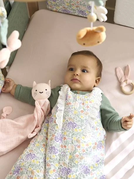 Sleeveless Baby Sleeping Bag In Cotton Gauze, Countryside 1 Sleeveless Baby Sleeping Bag In Cotton Gauze, Countryside