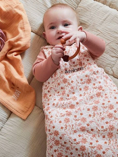 Sleeveless Baby Sleeping Bag, In Cotton Gauze, Happy Bohème – Image 4