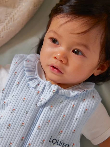 Sleeveless Baby Sleeping Bag With Central Opening, Giverny – Image 2