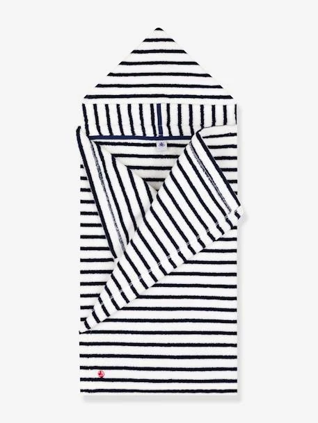 Striped Bath Cape In Towelling, PETIT BATEAU – Image 4
