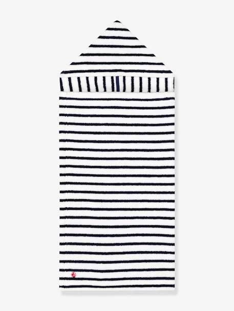 Striped Bath Cape In Towelling, PETIT BATEAU