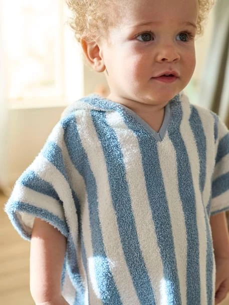 Striped Bathing Poncho For Babies 2 Striped Bathing Poncho For Babies – Image 2