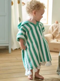Striped Bathing Poncho For Babies 13 Striped Bathing Poncho For Babies -Boutique Lilipinso striped bathing poncho for babies 4
