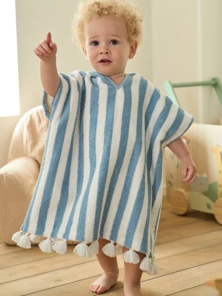 Striped Bathing Poncho For Babies 6 Striped Bathing Poncho For Babies – Image 6