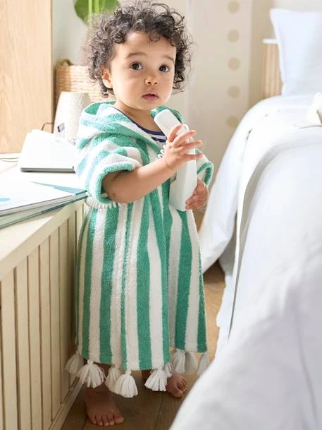 Striped Bathing Poncho For Babies 9 Striped Bathing Poncho For Babies – Image 9