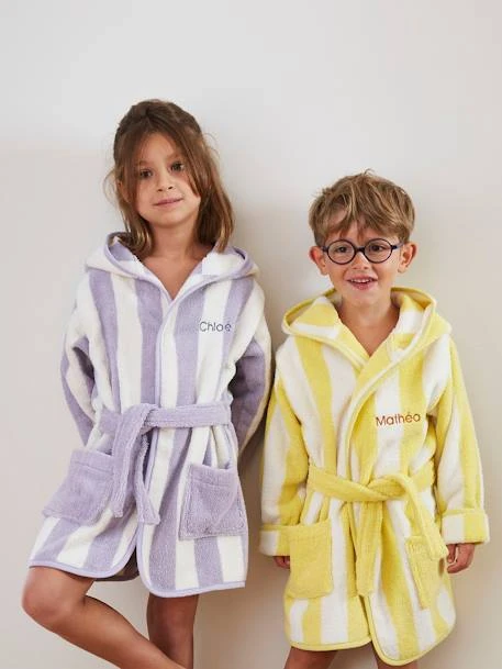 Striped Bathrobe For Children, Transat – Image 2
