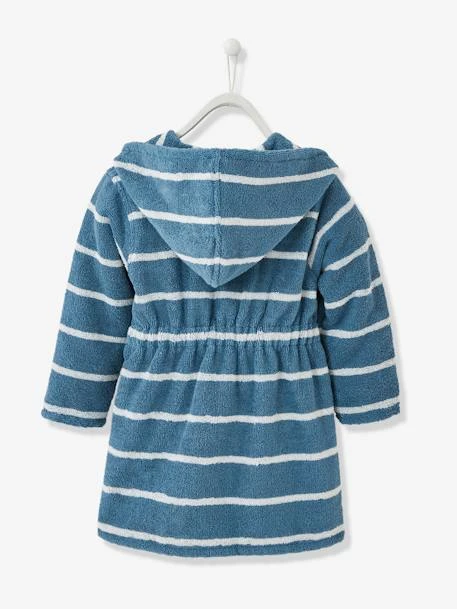 Striped Bathrobe With Hood For Children – Image 6